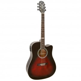 Violao Aco Eletroacustico Giannini GF-1D Folk CEQ BRB Brown Red Burst