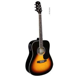 Violao Aco Eletroacustico Giannini Gd-1 Eq Vsb-S Folk Vintage Sunburst Satin