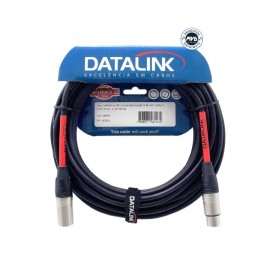 Cabo Microfone Balanceado XLRm XLRf 7 metros DataLink Garage