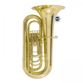 Tuba Bombardo Bb 4/4 4 Pistos HSR751 Laqueada