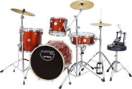 Bateria Acustica X-Pro Stage Bumbo 20 Birdland Vermelho Jacaranda