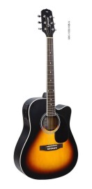 Violao Aco Eletroacustico Giannini Gdc-1 Ceq Vsb-S Folk Vintage Sunburst Satin